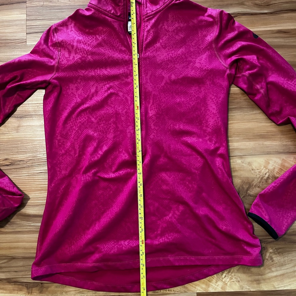 Nike Pro Dri-FIT Half Zip Women’s Pullover in Bold Pink/Magenta - Picture 9 of 12